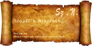 Szoják Nikolett névjegykártya